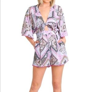 Nanette Lepore tie front romper